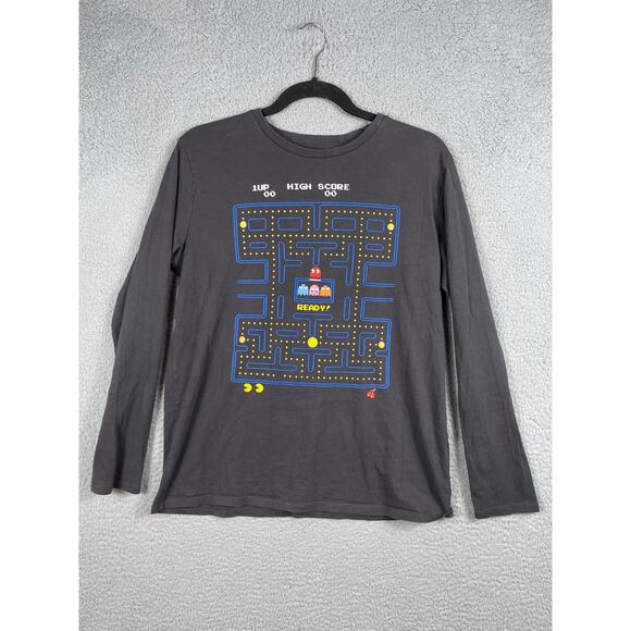 Zara Kids Youth Boys Size 13/14 Long Sleeve Pac Man Graphic T-shirt - Picture 1 of 9